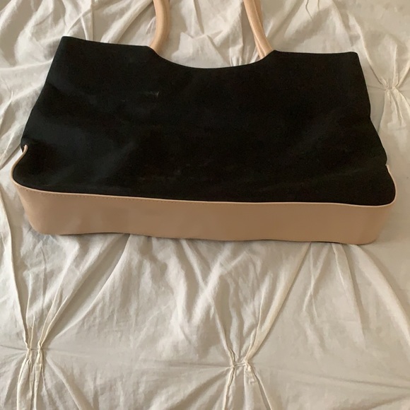 Leonard Drake Black Nylon Tan Shoulder Tote Bag - Picture 6 of 11